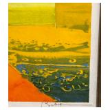 Emilie Bellet signed lithograph art