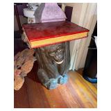 chimp end table / plant stand