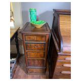 burled wood cabinet