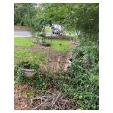 victorian wrought iron garden fence fleu de lis finials