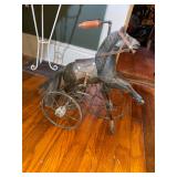 Antique vitrant horse tricycle