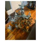 Tole French green chandelier