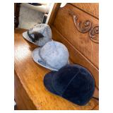 German felt hats, and equestrian cap