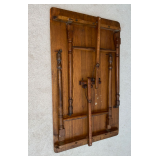 foldable antique oak table