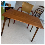 foldable antique oak table