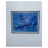 Blue period oil painting