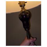 Cranberry cut to clear pair of lamps