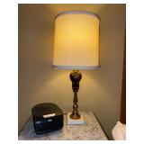 Cranberry cut to clear pair of lamps