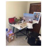 crafting/ sewing table, sewing notions