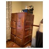 Quarter sawn oak double file cabinet