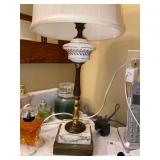 Antique table lamp with marble base
