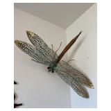 Very Large Metal Dragonfly Wall Art