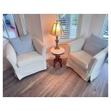 Chairs and table have been sold.  Lamp and pillows are still for sale.