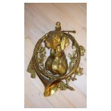BRASS DOG & HORN FANOR