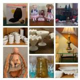 Milk Glass, Roseville Pottery, Moss Rose China extravaganza and more- sale ends 3/8