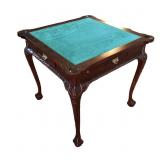 Carved Mahogany Card Table