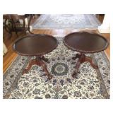 Tilt Top Chippendale Style Side Tables