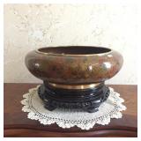 Cloisonne Bowl & Stand