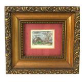 1979 Jethro Coffin House Dollhouse Etching By Paula Breeding (Nantucket, 20th Century)