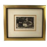 "Street In Nantucket" Etching, Leonard H. Mersky (American, 1917-1994)