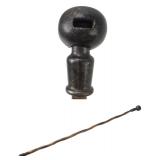 Twisted Wood Walking Cane With Metal Knob Handle