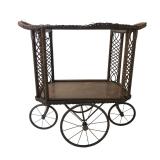 Antique Wicker Tea Cart