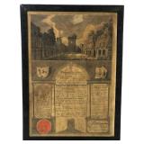 1909 Free Masons Certificate By Supreme Grand Royal Arch Chapter Of Scotland