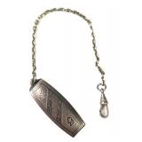 Sterling Silver Hickok Beltogram Belt Loop & Metal Chain