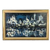 Abstract Oil On Board Painting, "Reflections," Signed R.M. Rapp