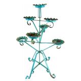Antique Wrought Iron 7-Tier Indoor/Outdoor Plant Stand