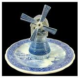 Royal Sphinx By Boch Delfts Holland Platter & Blue Delft Distal Music Box