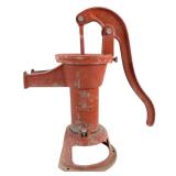 Vintage Red Aluminum Hand Water Pump