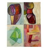 David Lester Blumer (Russian/American, 1935-2023) Signed Abstract Paintings