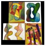 David Lester Blumer (Russian/American, 1935-2023) Signed Abstract Paintings