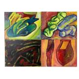 David Lester Blumer (Russian/American, 1935-2023) Signed Abstract Paintings