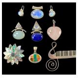 Mexican Sterling Silver Brooches, Sterling Silver Pendants & Earrings