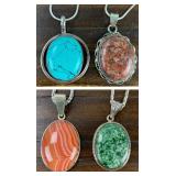 Sterling Silver Pendant Necklaces By Charles Albert Taxco, Mexico & More