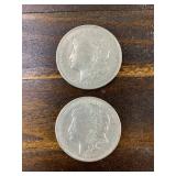 1921 Morgan Silver Dollar Coins (Set Of 2)