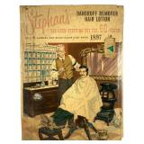 Vintage Barber Shop Lithographic Store Display Sign