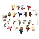 Vintage Liquor Bottle Pourers / Stoppers: Bengal Gin, Kentucky Tavern & More