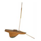 Vintage Wooden Model Sailing Boat