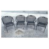 1960s Woodard-Style Wrought Iron Outdoor Patio Chairs (Set Of 4)