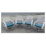 Vintage Swivel Outdoor Patio Chairs (Set Of 4)