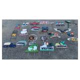 Collection Of Decorative Painted Metal Garden / Yard Signs