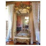 19th Rococo Revival Pier Mirror. Original to Hill Mansion