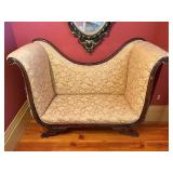 19th c. Classical High Arm Settee