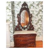 Recoco Revival Marble Top Dresser w/Mirror