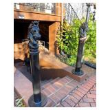 Pr Antique Horsehead Hitching Posts