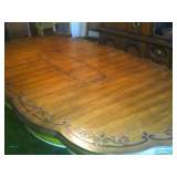 dining room set with 8 chairs and hutch and side table