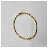 Lot 23 10k Gold Italian Bangle Hinge Style Bracelet 